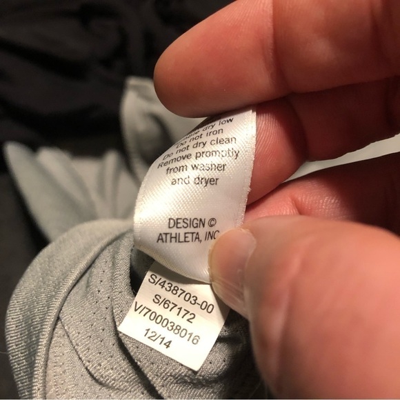 ATHLETA White Black Strappy Tank Top Athletic Built in Sports Bra Womens Medium - Picture 4 of 7